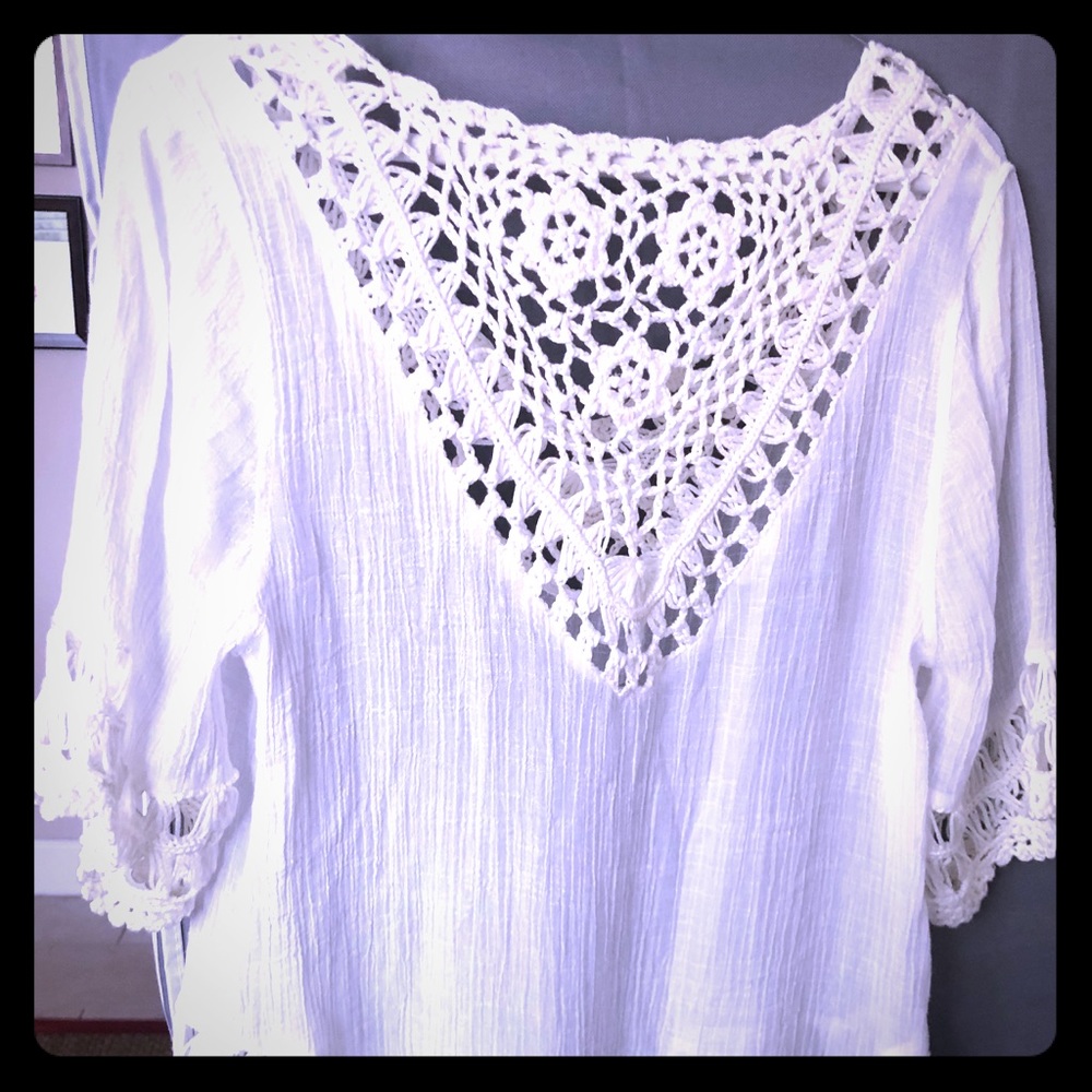 Cotton hand woven bohemian top